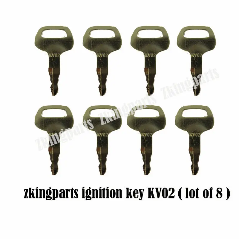 Heavy Equipment Logos - 8 stuks sleutels voor zwaar materieel
