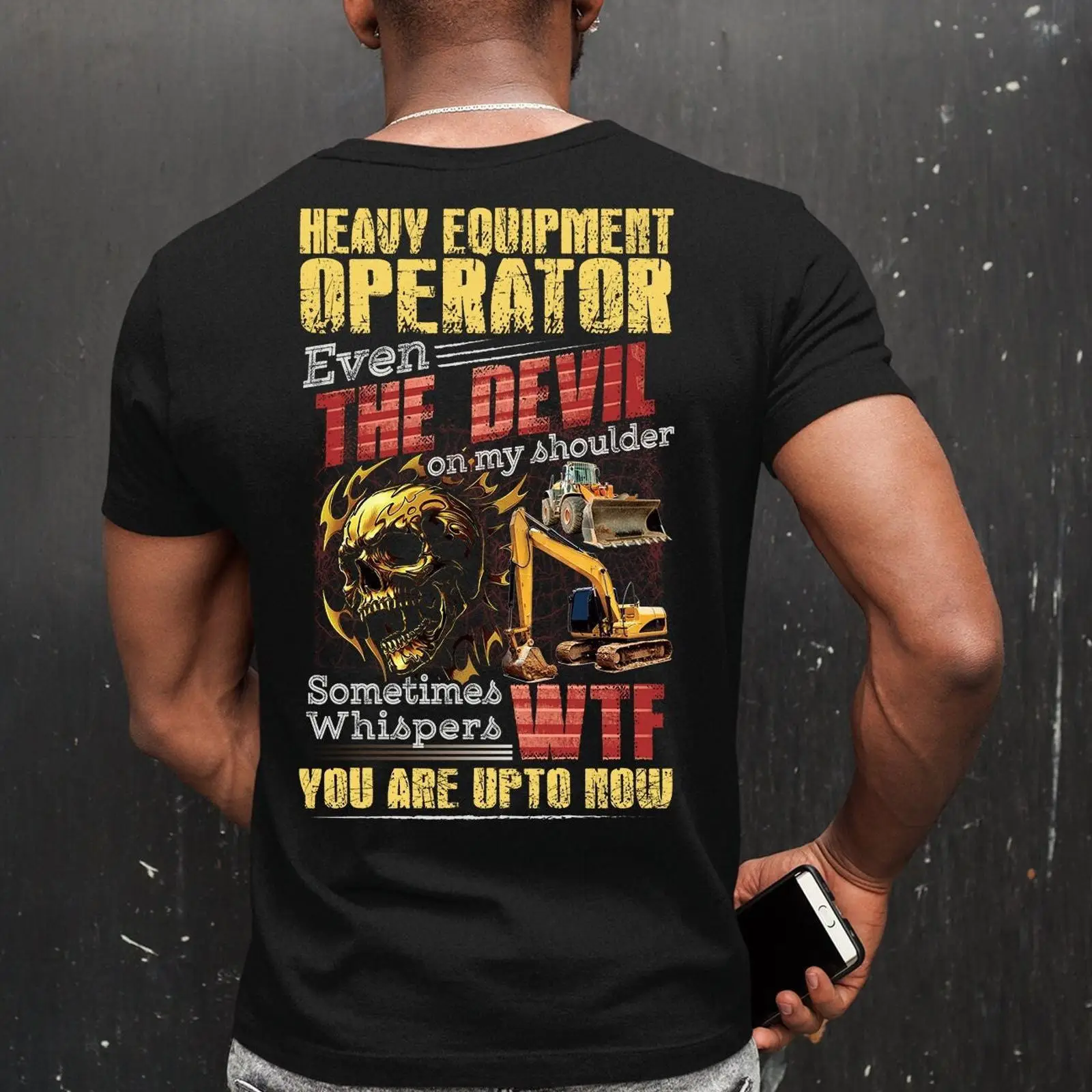 Heavy Equipment Quotes - Heavy Equipment Operator Grappige Schedel T-shirt