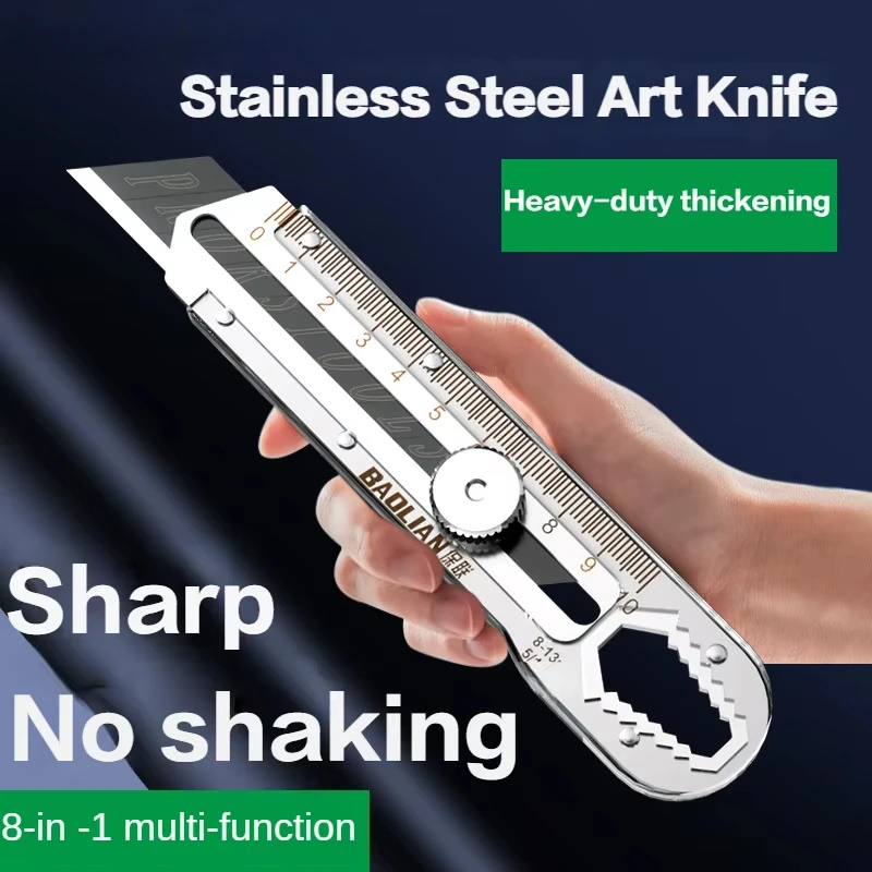Heavy Equipment Blade - Utility Knife Box Cutter 8-in-1 Multifunctioneel