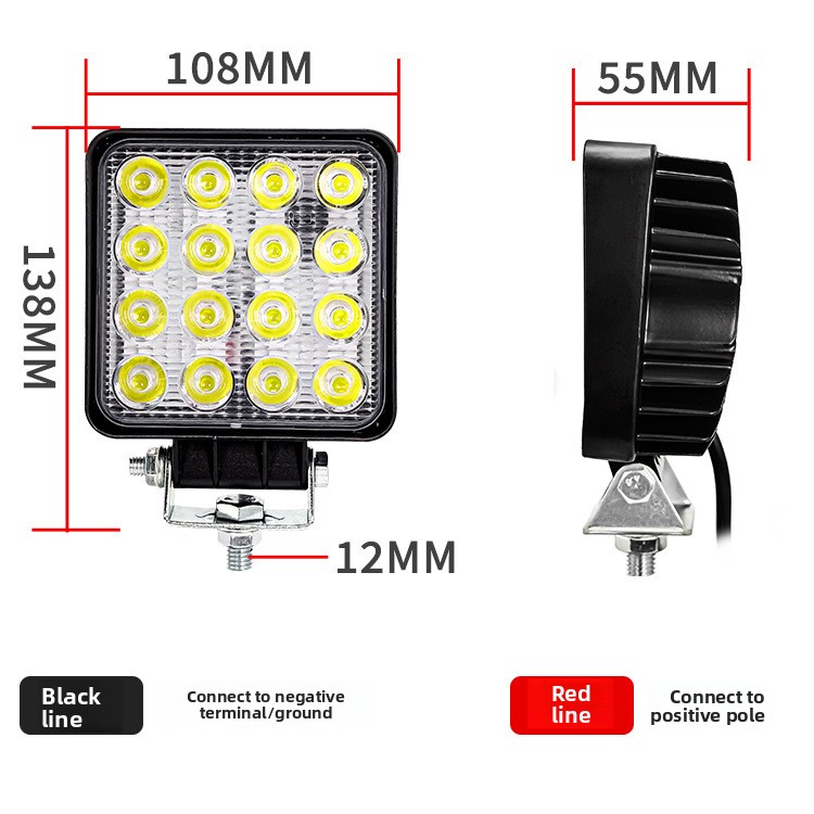 48W 16LED 4 inch 12V 24V LED w - Heavy Equipment Forklift recensie en prijs